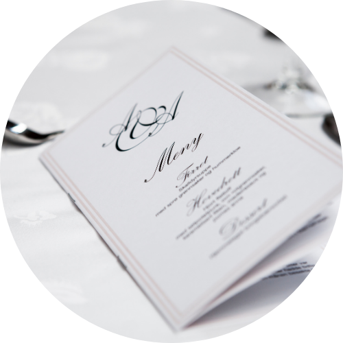 レストランのメニューの表紙画像