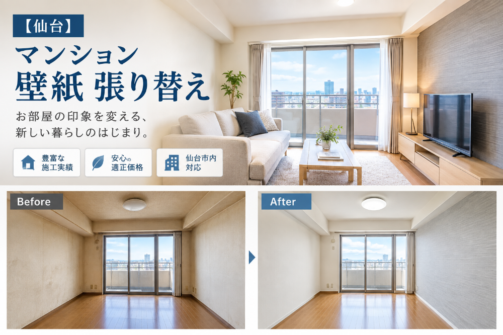 仙台 | マンション 壁紙 張替え 施工実績