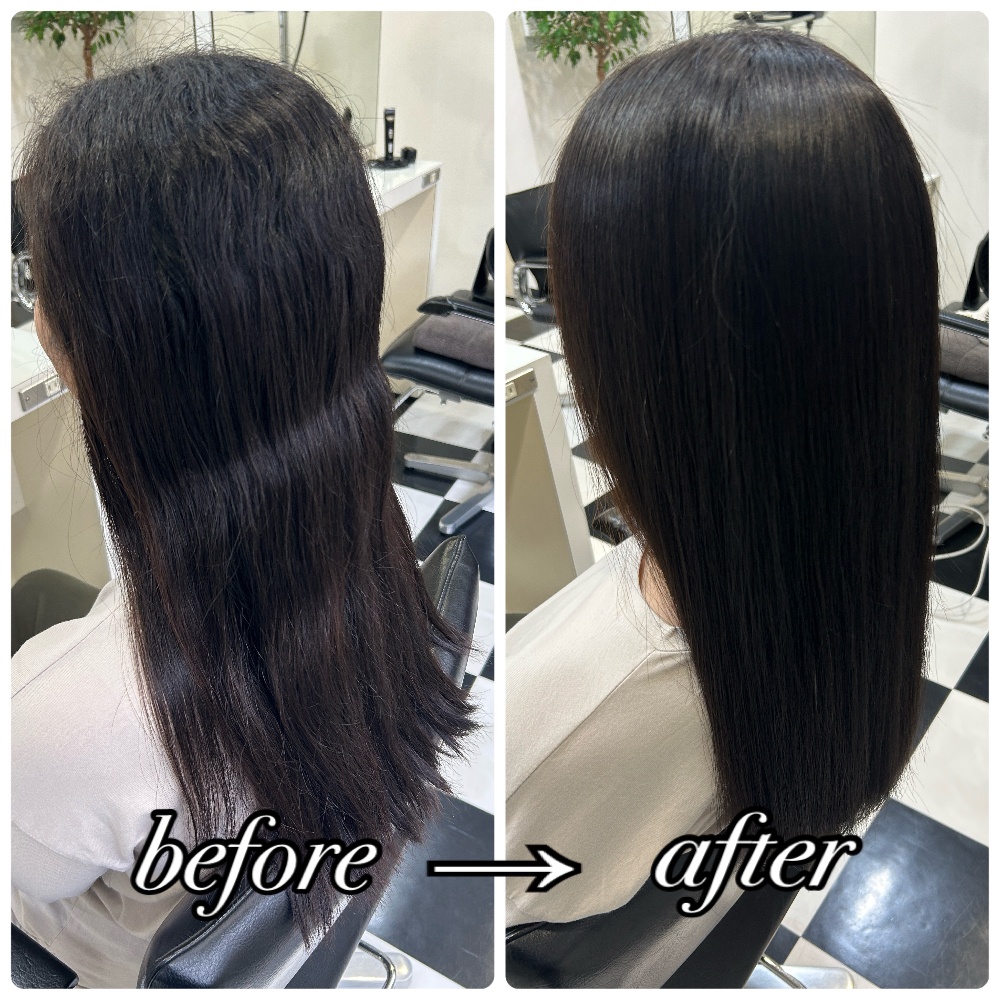 縮毛矯正のbefore after