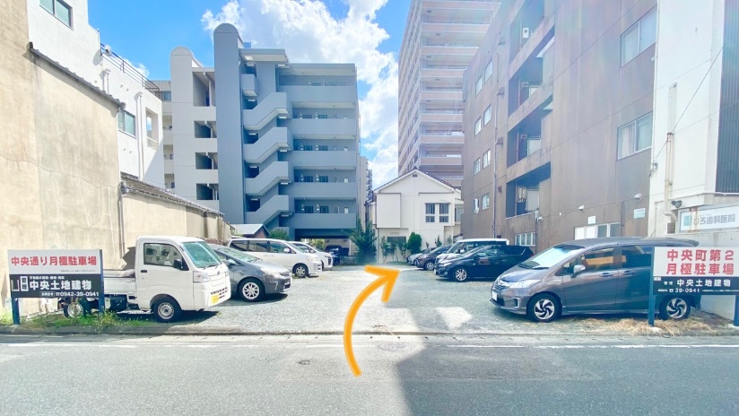 鍼灸治療和亀の駐車場案内図