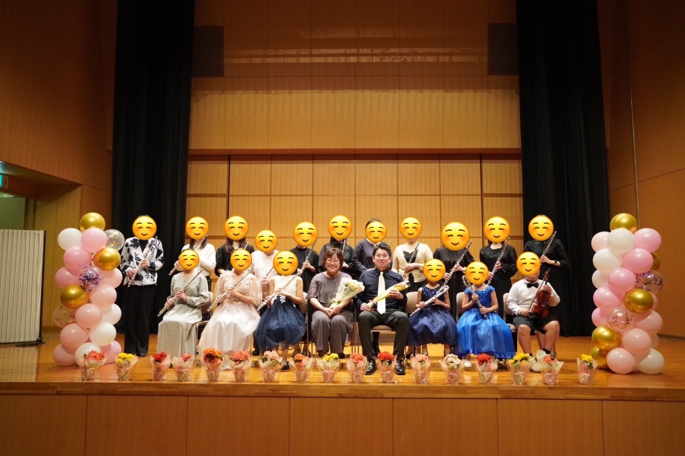2024年フルート発表会の集合写真