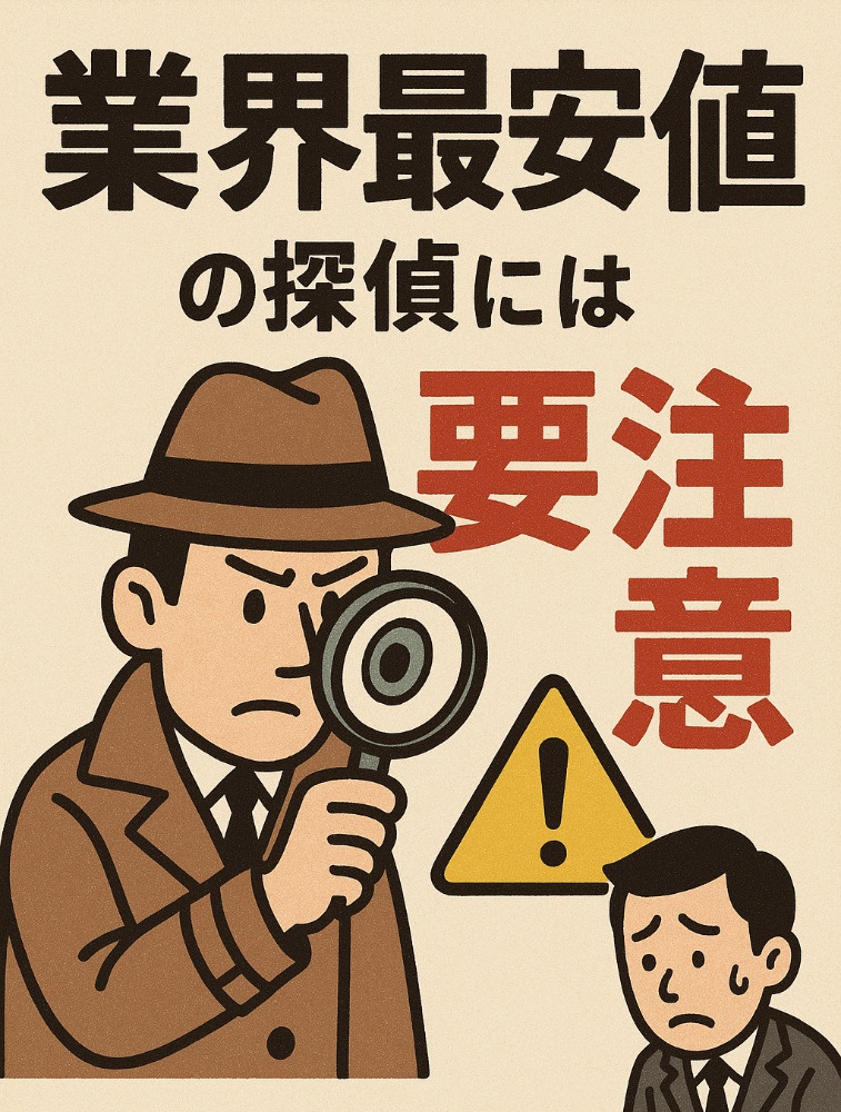 探偵の業界最安値には注意!