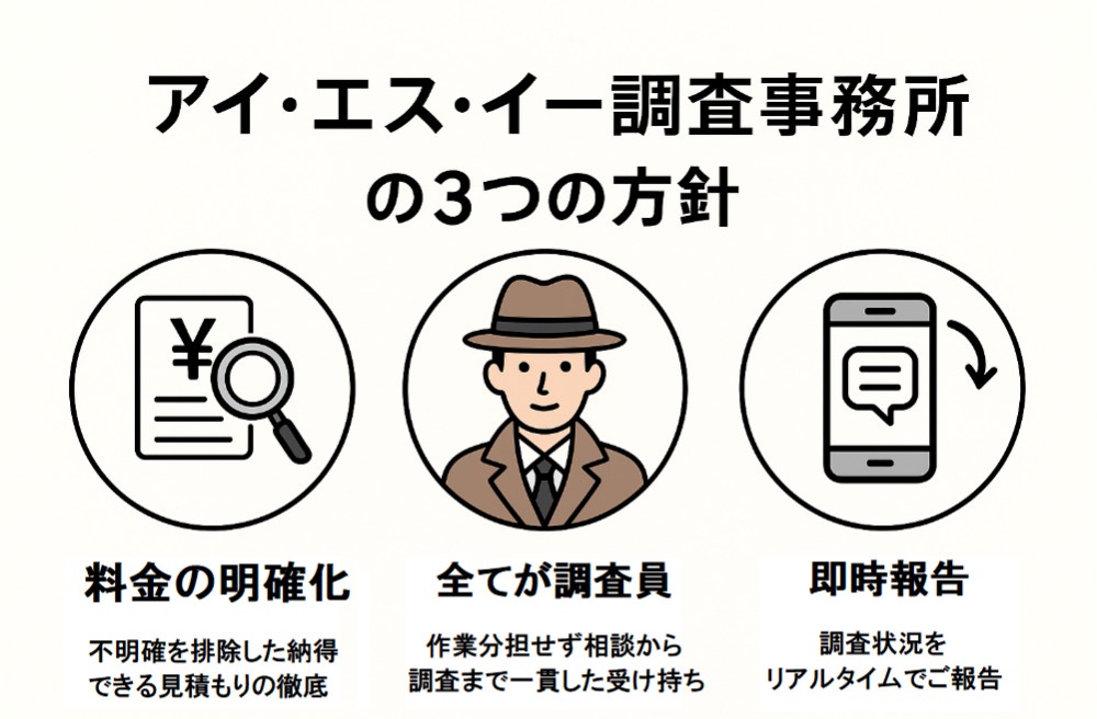 アイ・エス・イー調査事務所の3つの方針