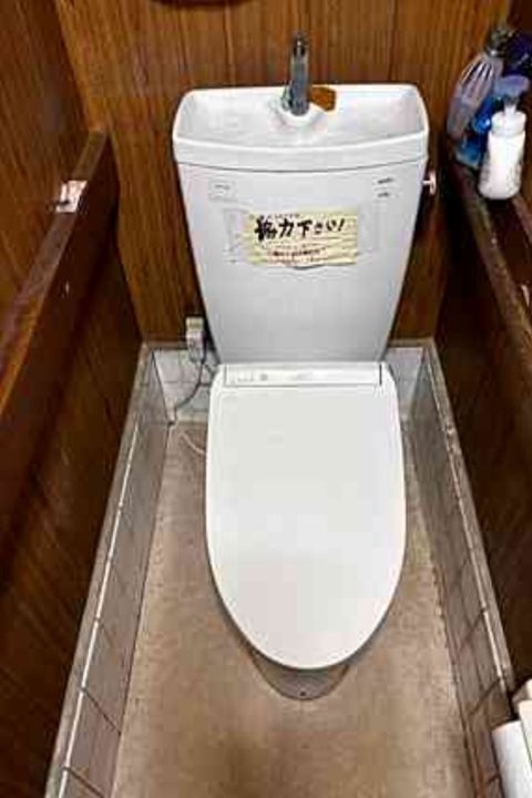 トイレつまり修理後の現場写真|東京都中野区(ローポンプ作業)