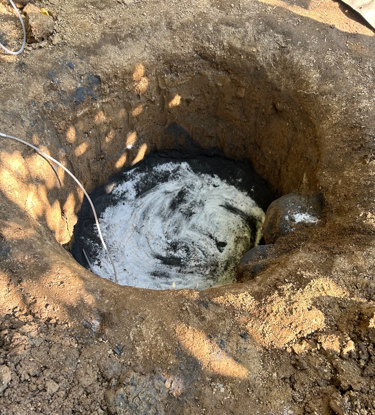 炭素埋設をして、イヤシロチにしました。