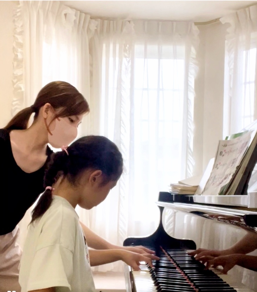 真剣に楽しくレッスンしています♫