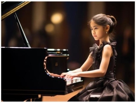 ピアノを弾く少女