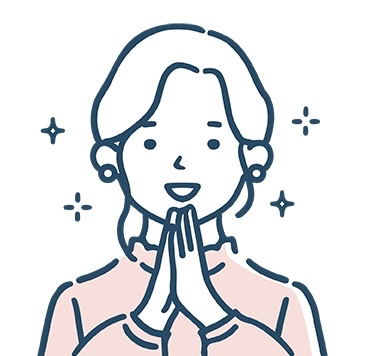 嬉野つばさの占いを受けて満足してる女性のイラスト。