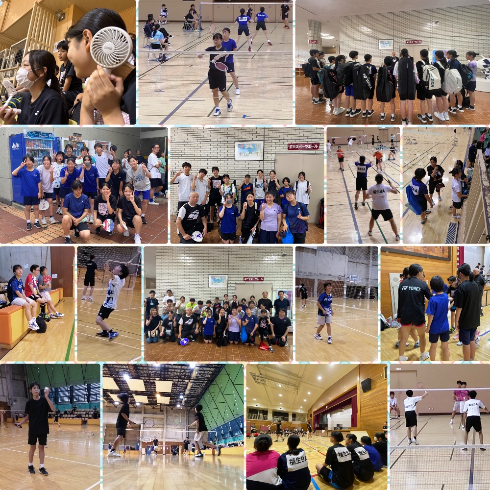 福生バドミントンアカデミーの中学生選手たち
