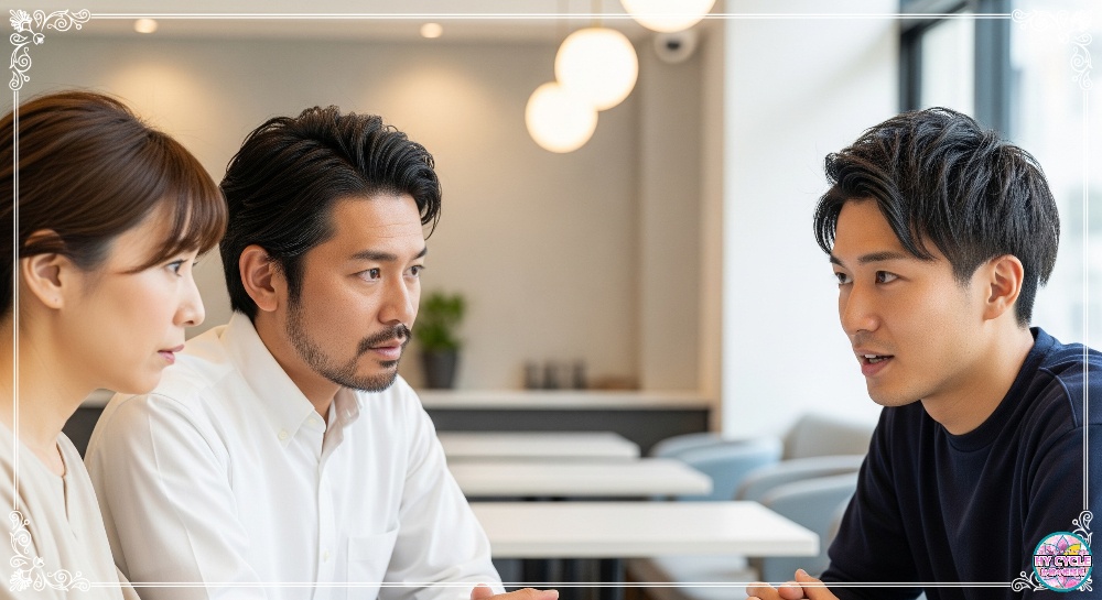 HY CYCLEのカウンセラーに悩みを相談する夫婦|東広島、広島のお困りごと解決