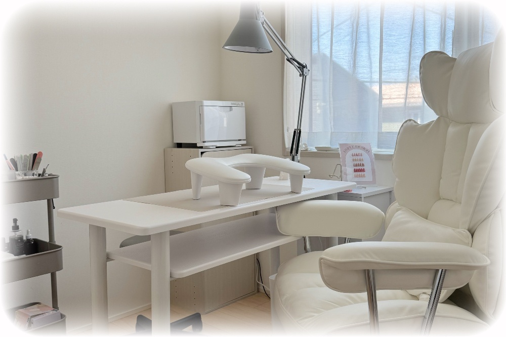 相模原市南区東林間自爪育成ネイルサロンリタのサロン風景