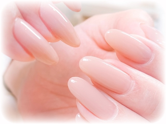 相模原市南区東林間自爪育成ネイルサロンリタのワンカラー施術写真