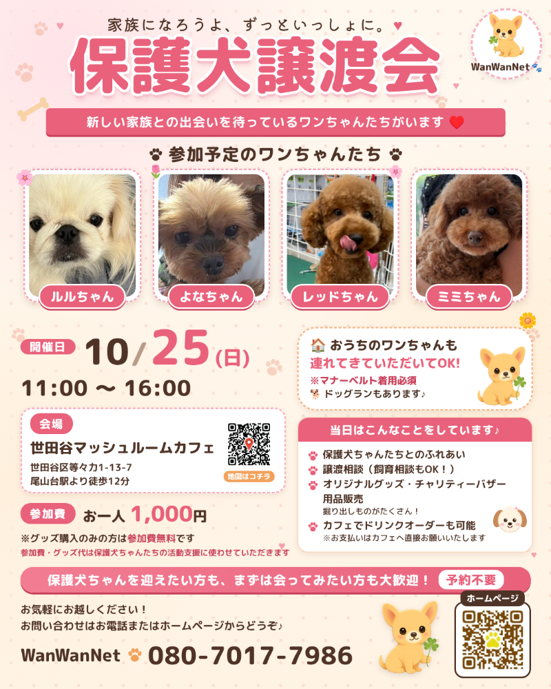 WanWanNet🐾 オリジナルグッズ ワンワンネット 譲渡会 モト冬樹 武東由美