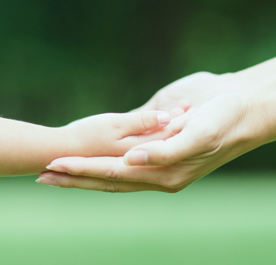 手を取り合い助け合うを表した写真