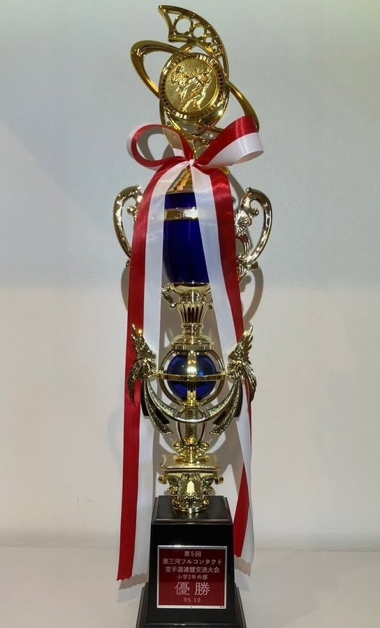 試合で優勝した時のトロフィー