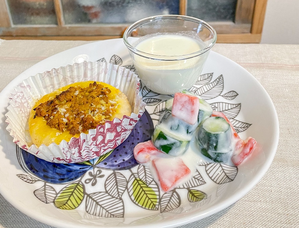 カレーパン＆濃厚ミルクプリン