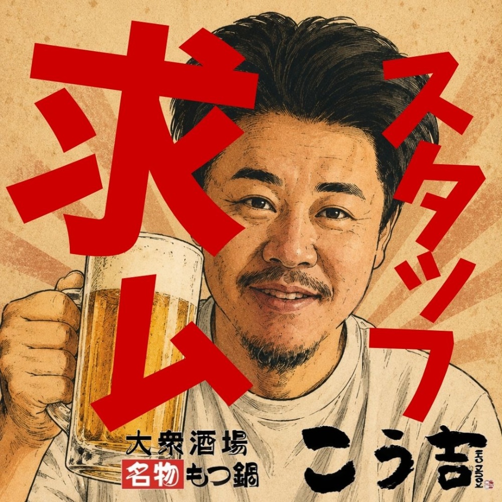 諫早市　八天町　大衆酒場　こう吉　もつ鍋　宴会　居酒屋　スタッフ募集　
