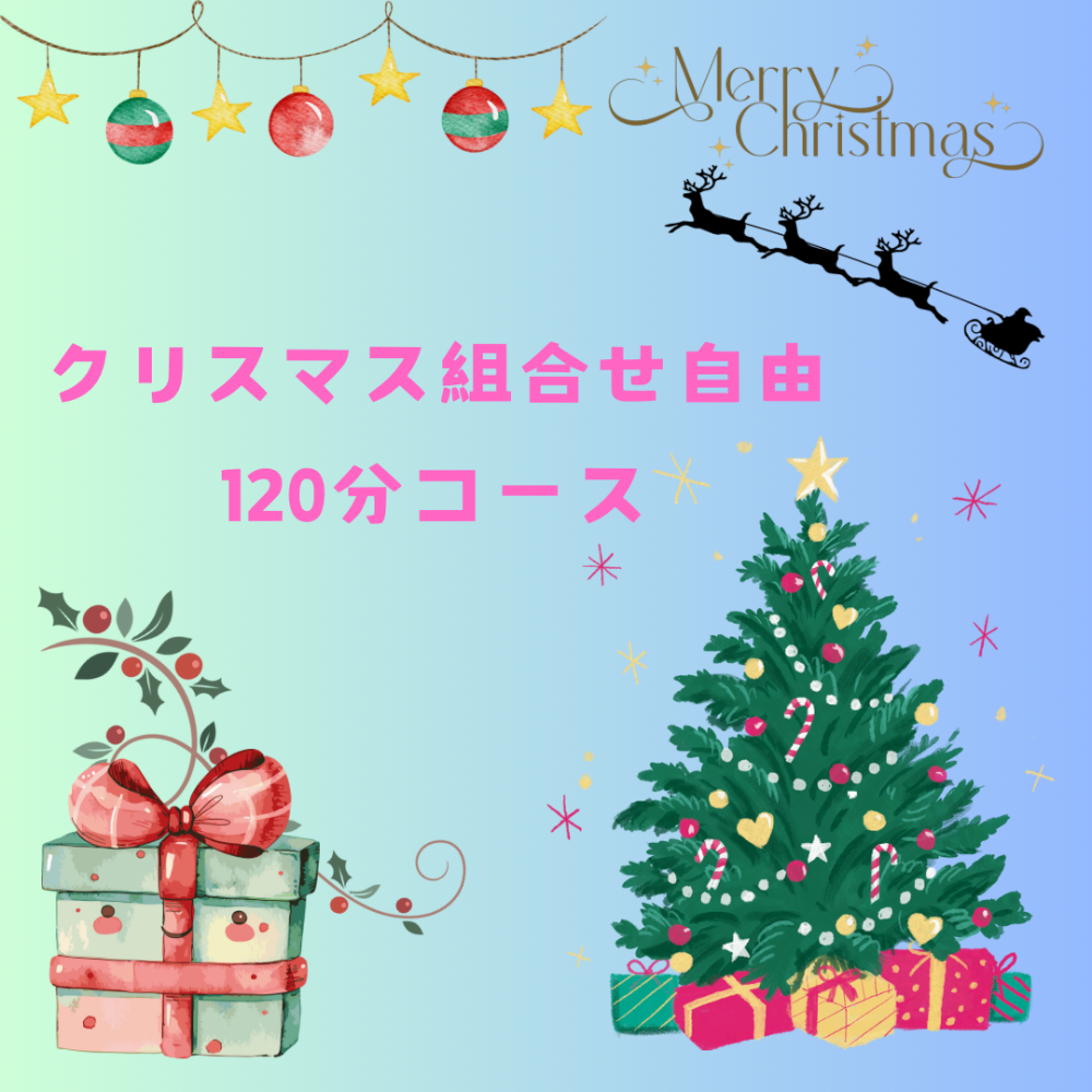 クリスマス組合せ自由120分コース