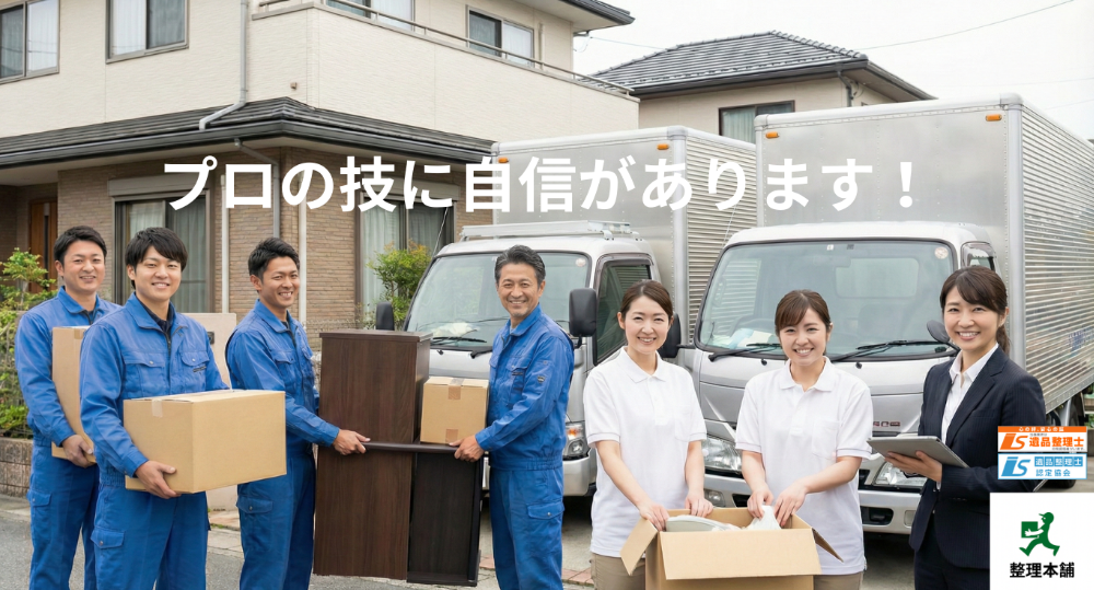 不用品でお困りなら整理本舗、遺品整理やゴミ屋敷清掃もお任せ！