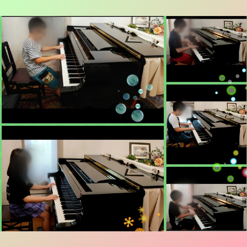 ピアノ教室での生徒の演奏
