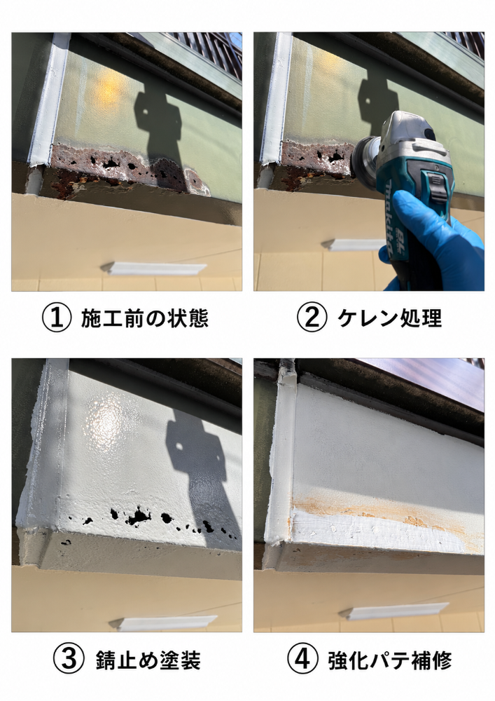 飯田市I様邸のパラペット補修