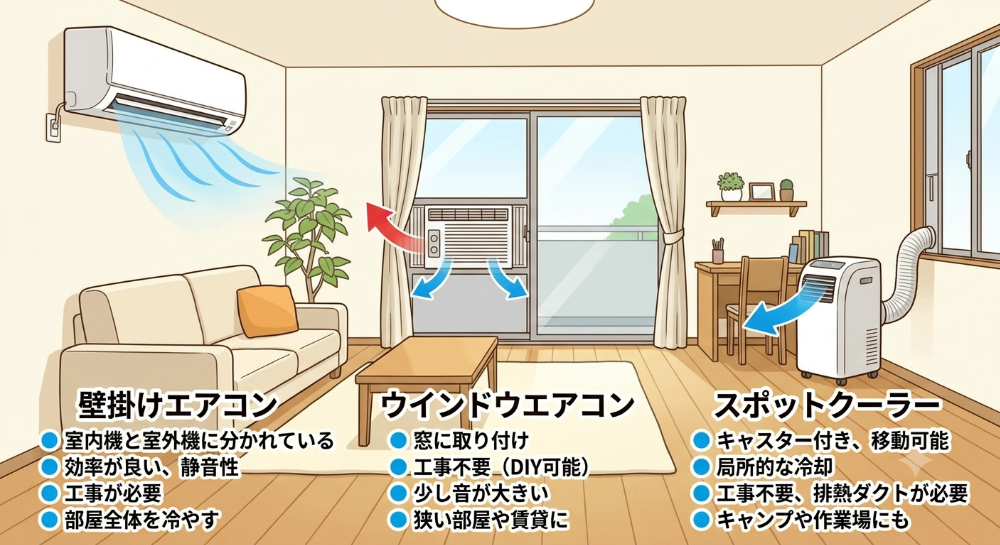 ［国立市 小金井市 小平市］よくあるエアコンの種類