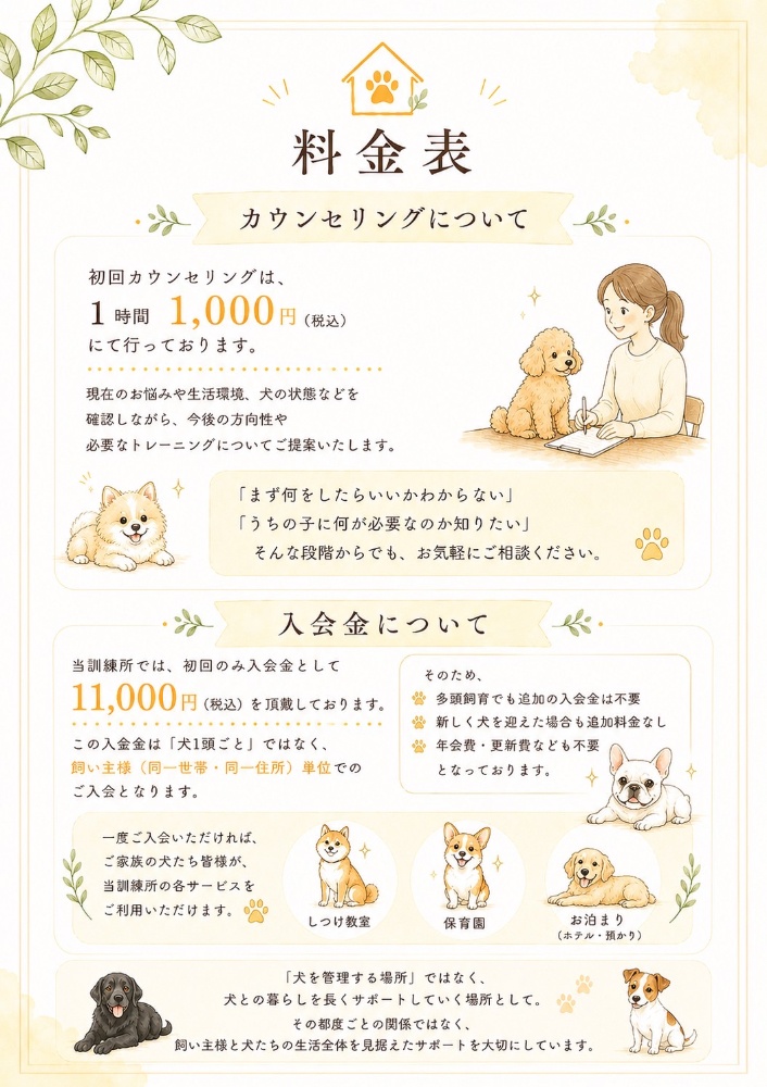 料金表