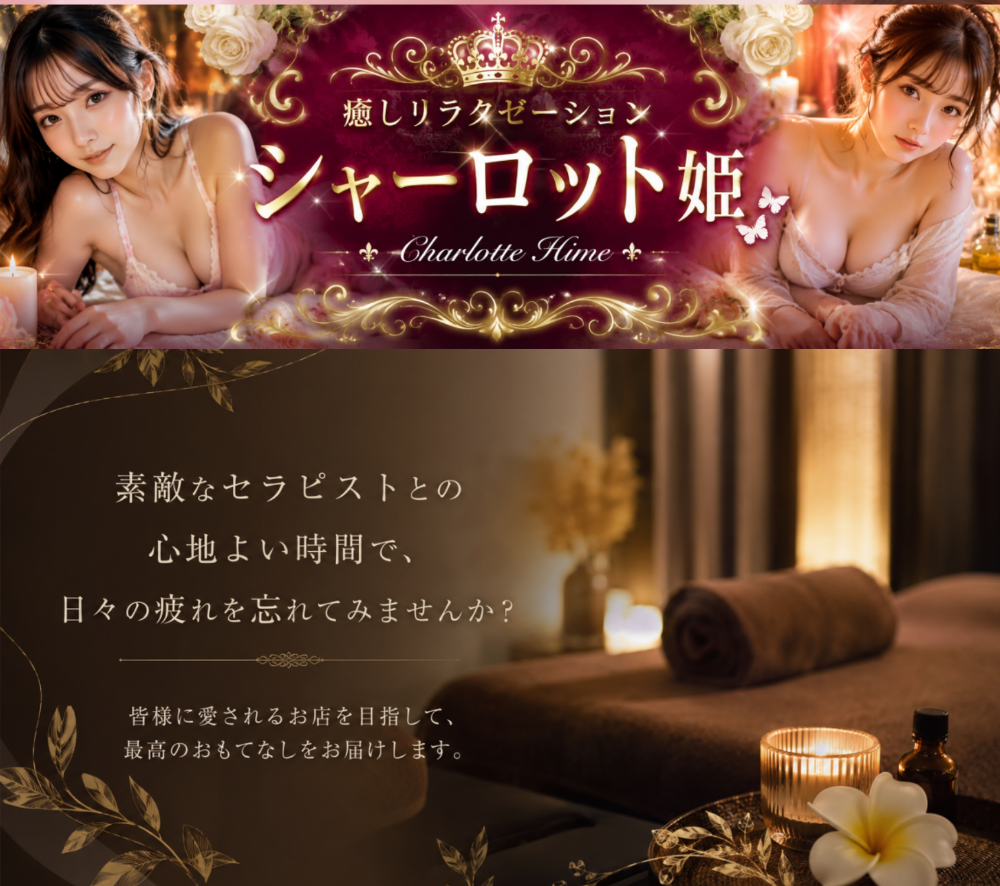 大府市のリラクゼーション　シャーロット姫