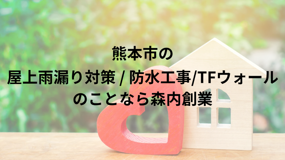   熊本市の屋上雨漏り対策 / 防水工事/TF WALL（TFウォール）のことなら森内創業