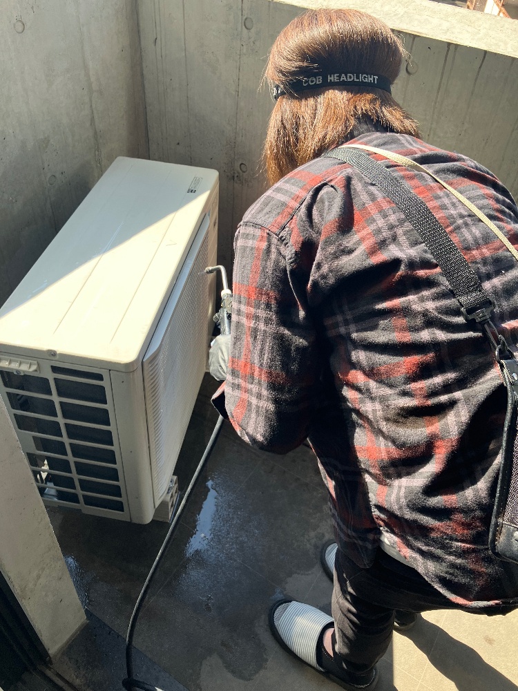 エアコン室外機の清掃
