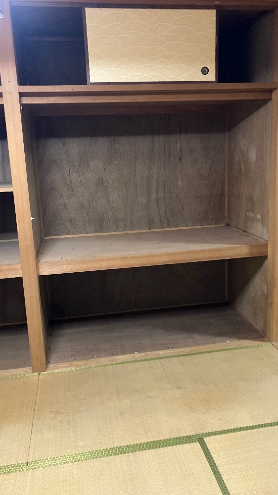 不用品回収後に空になった和室の収納
