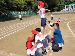 東京多摩幼稚園　運動会　組体操　年長　武蔵村山　東大和　幼稚園　立川