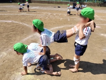 東京多摩幼稚園　運動会　組体操　年長　武蔵村山　東大和　幼稚園　立川