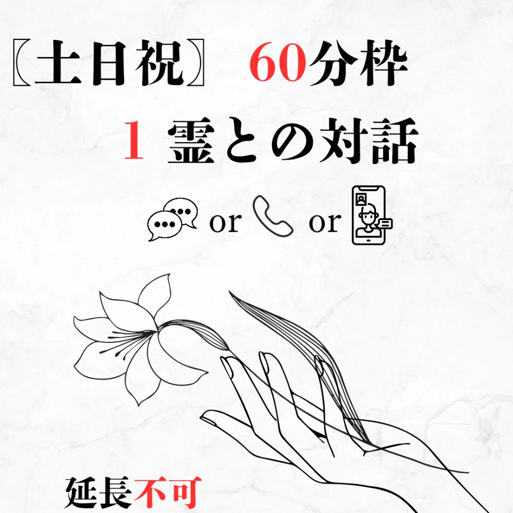 【土日祝｜60分｜1霊】
