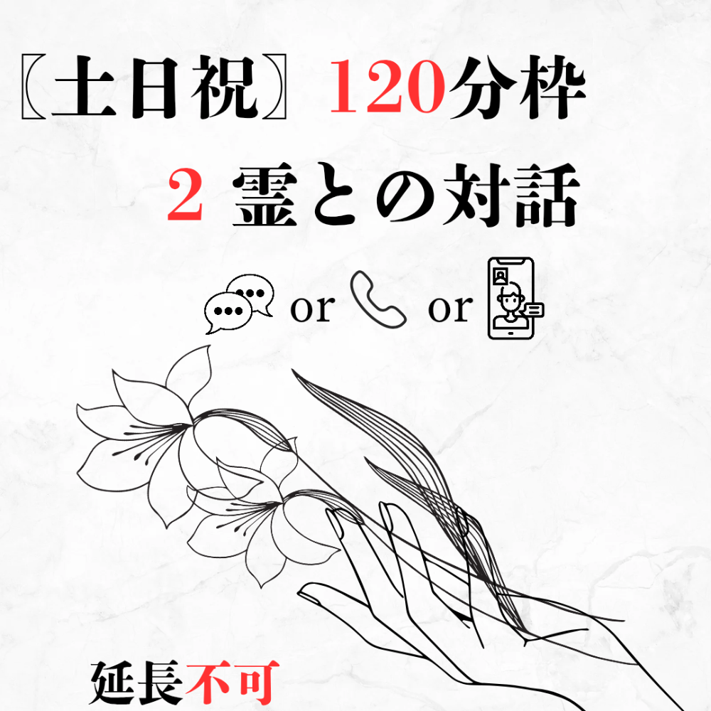【土日祝｜120分枠｜2霊】