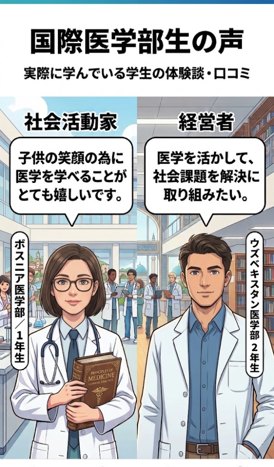 ウクライナ医学部、ウズベキスタン医学部、ボスニア医学部