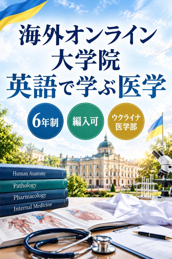 社会人海外医学部、ウクライナ医学部、オンライン医学部