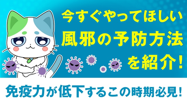 今すぐやってほしい風邪の予防方法を紹介！