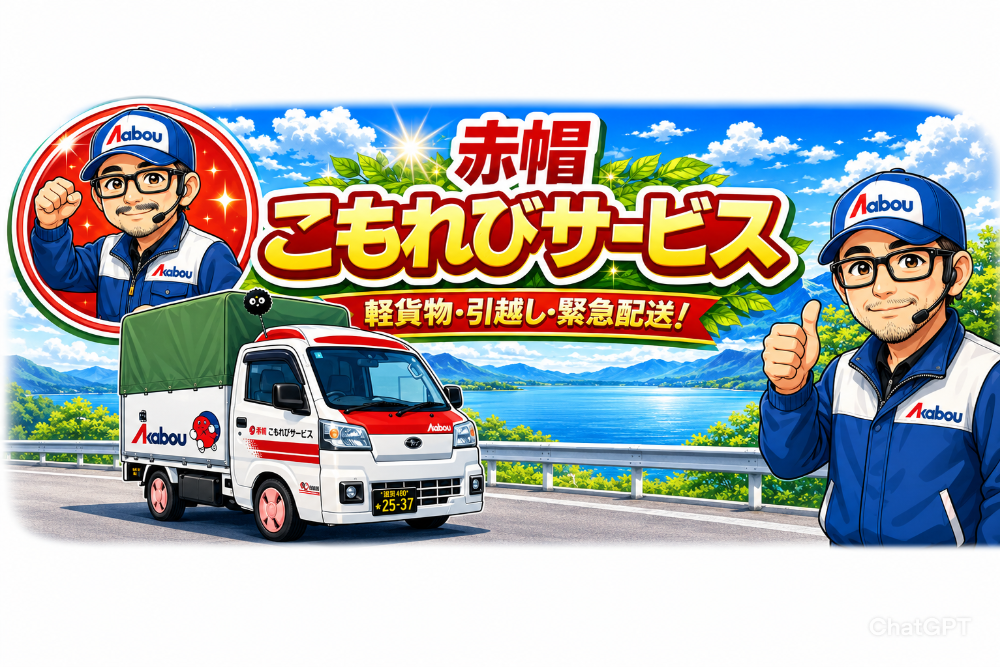 🚚こんにちは！🚚

赤  帽  🫡
こもれびサービスです！