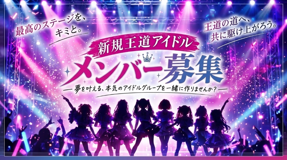 新規王道女性アイドルグループ募集！